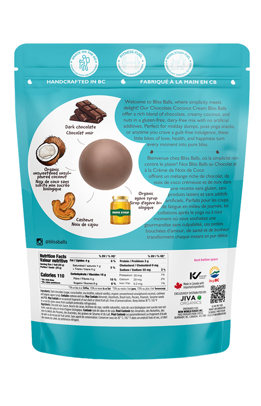 Chocolate Coconut Cream Bliss Balls (x6)